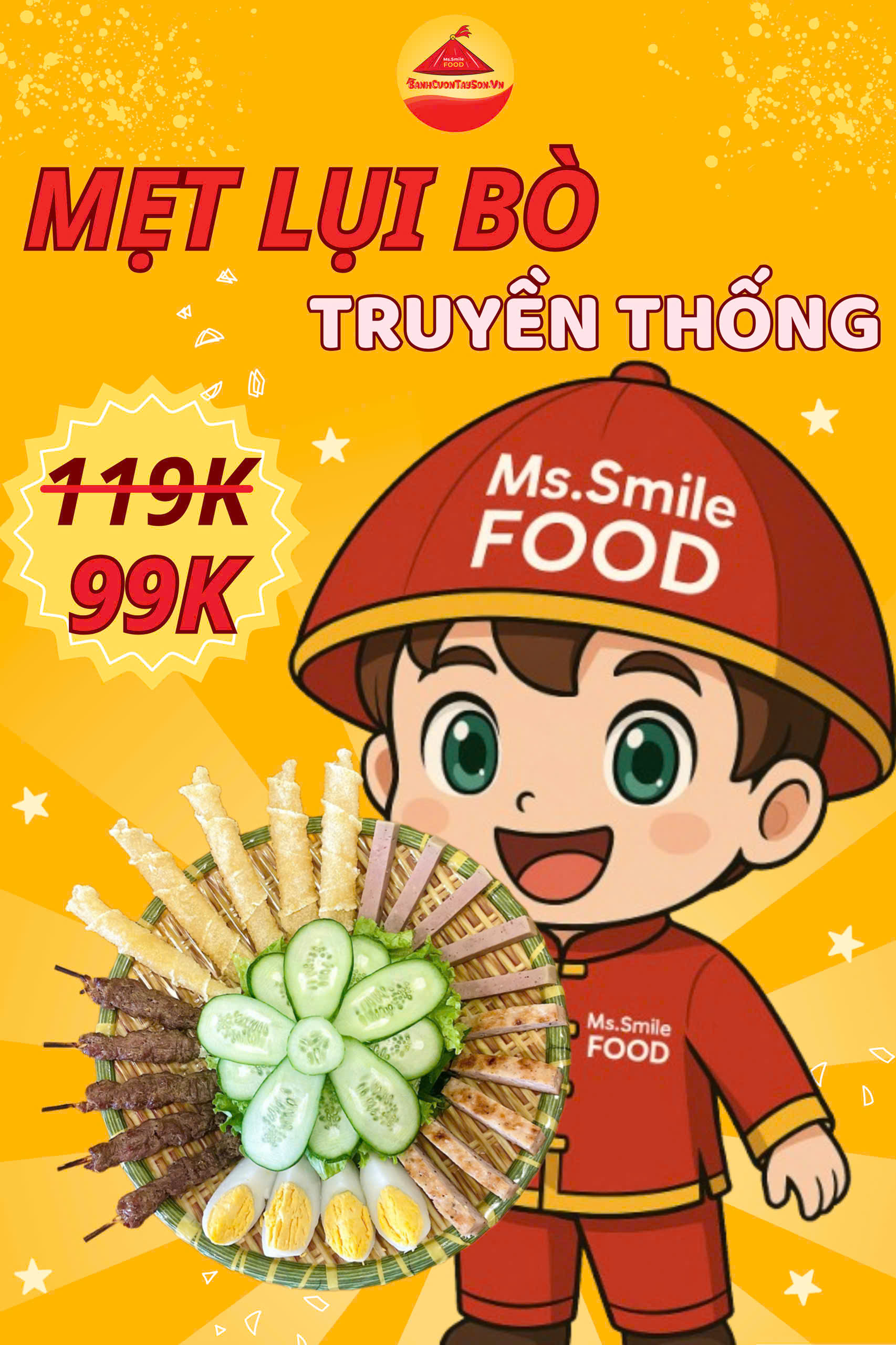 MẸT LỤI BÒ TRUYỀN THỐNG – ƯU ĐÃI 99K, ĂN NGON CHUẨN VỊ