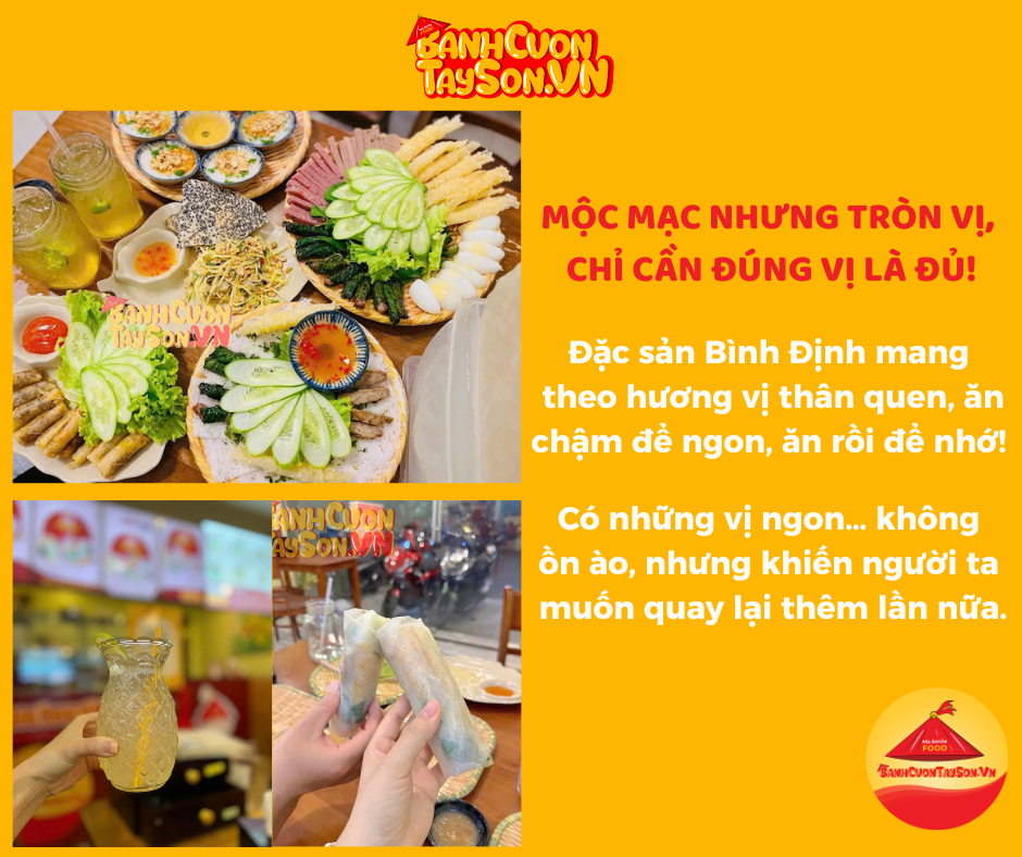 BÁNH CUỐN TÂY SƠN MSSMILE FOOD MỘC MẠC NHƯNG TRÒN VỊ, CHỈ CẦN ĐÚNG VỊ LÀ ĐỦ