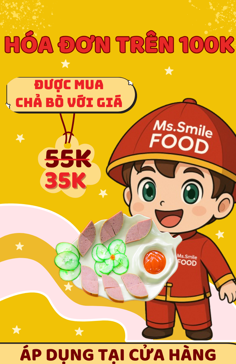 ĐẶC SẢN CHẢ BÒ TÂY SƠN: GIẢM NGAY CÒN 35K KHI MUA HÓA ĐƠN TỪ 100K
