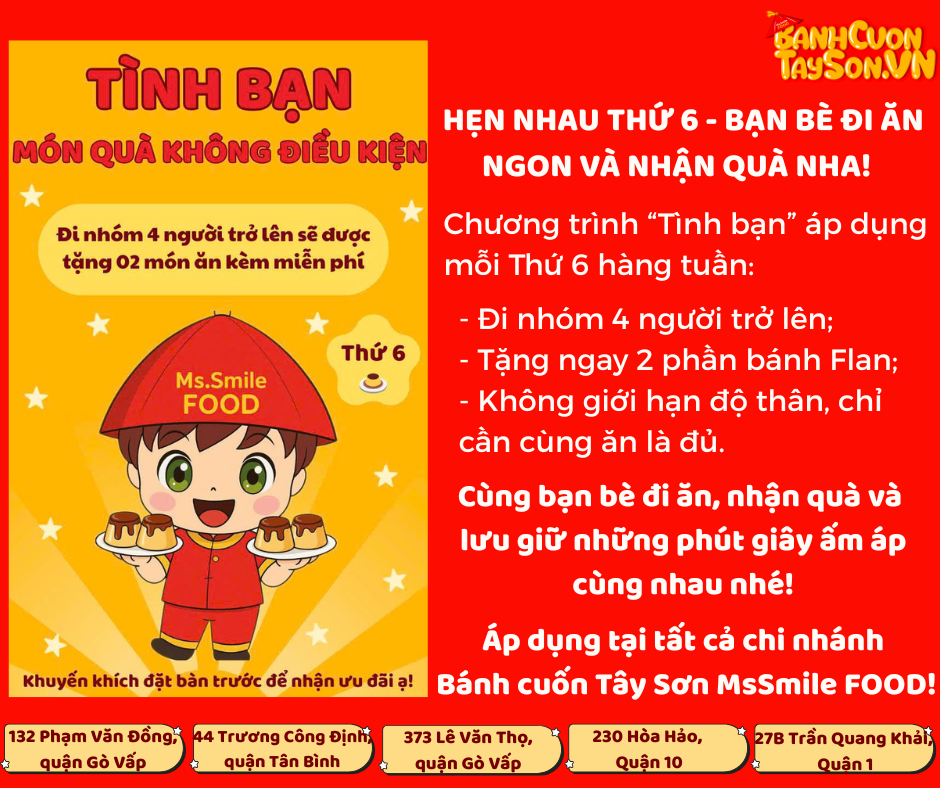 HẸN NHAU THỨ 6, BẠN BÈ ĐI ĂN NGON VÀ NHẬN QUÀ NHA!
