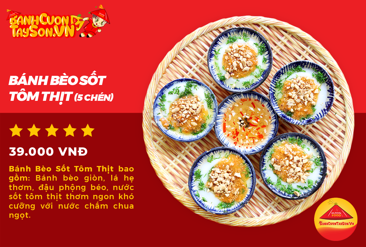 Bánh Bèo Sốt Tôm Thịt (5 chén)