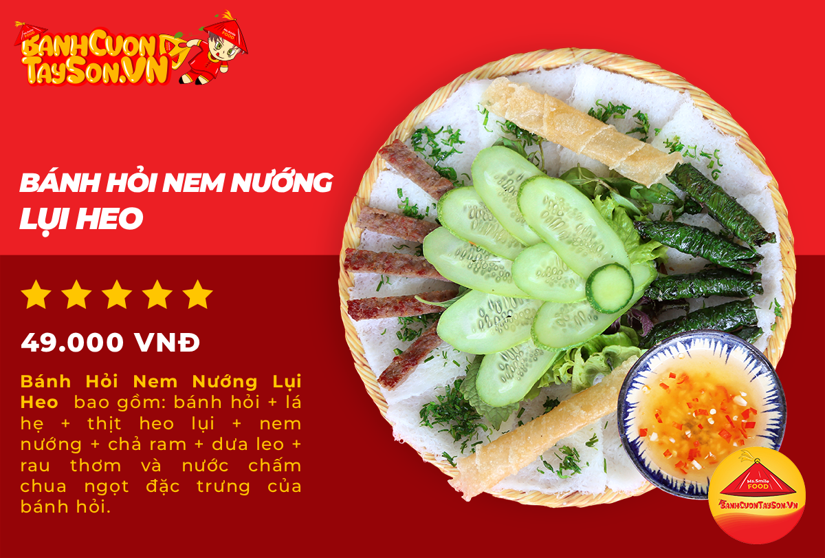 Bánh Hỏi Nem Nướng Lụi Heo
