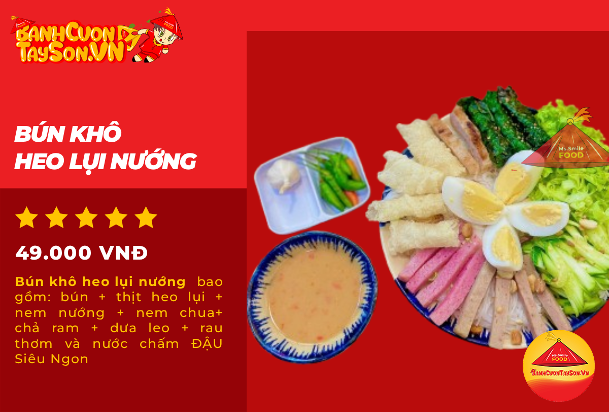 BÚN KHÔ LỤI HEO NƯỚNG TASOCO