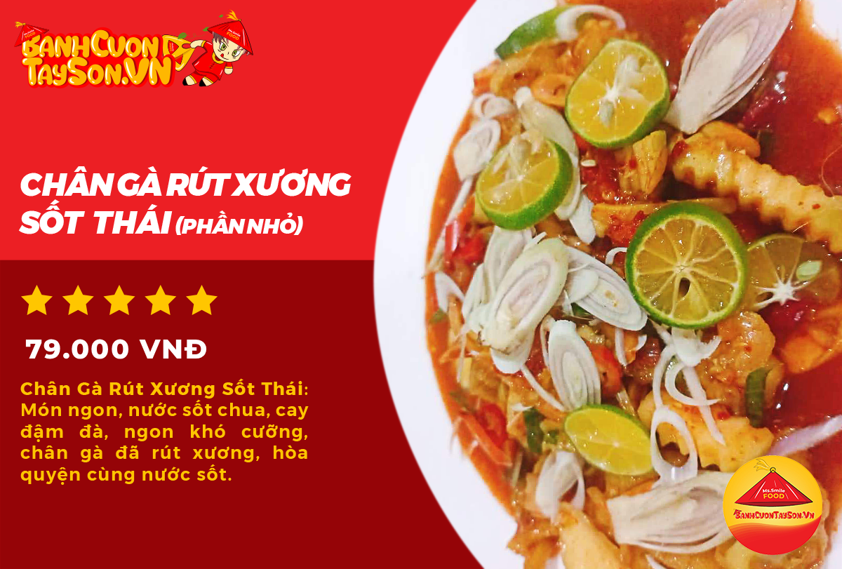 Chân gà rút Xương Sốt Thái